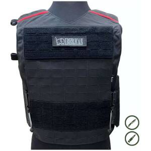 Chaleco Miura Especial (Autonómicas, Locales, Municipales, Instructor) Antibalas + Antipunzón   S, Negro con Linea Roja